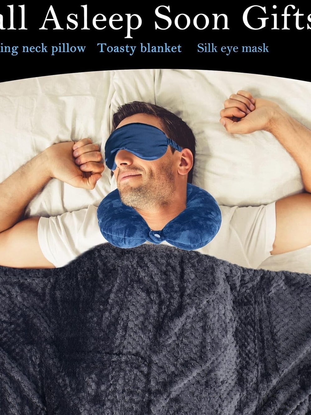 Ithmahco Care Package for Men With Cozy Blanket|Memory Foam Pillow|Stress Ball|
